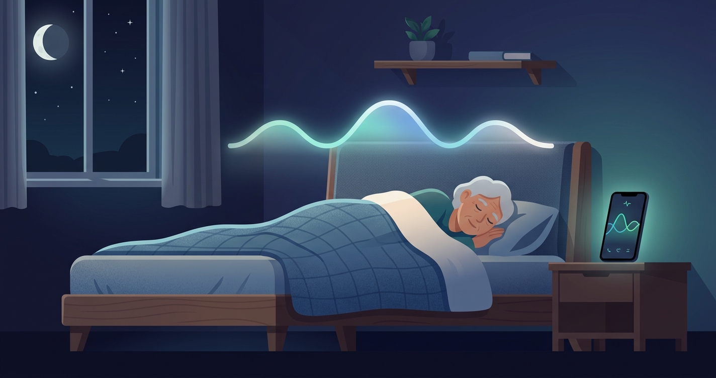Is there a way to know if my elderly relative is sleeping well from my phone?
