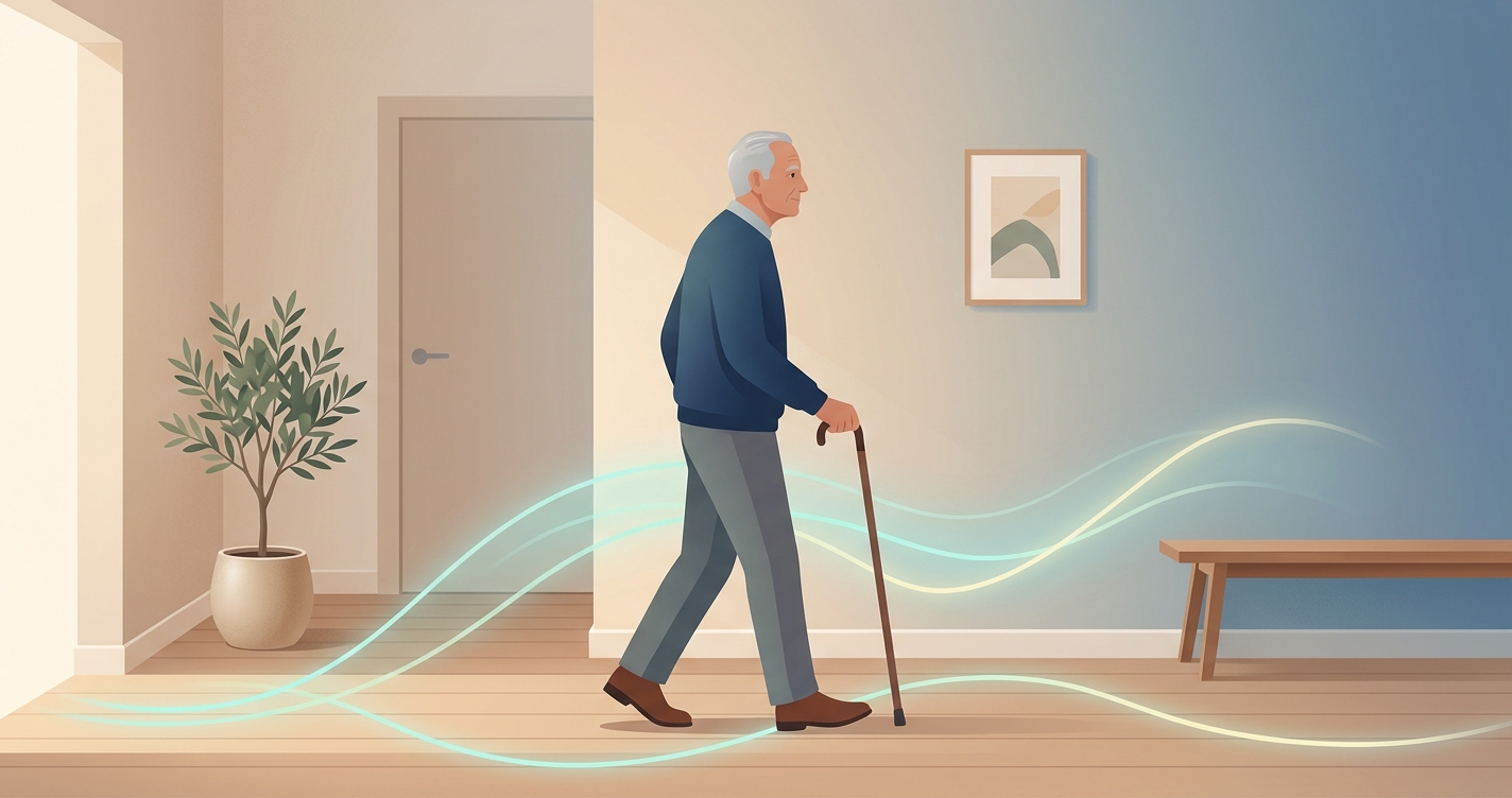 How can I prevent my 90-year-old father from falling when I'm not there?